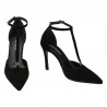 Elegante Damenschuhe 1323 schwarzer Velours