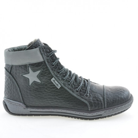 Damenstiefel 3274 schwarz+grau