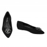 Damen Ballerinas 1313 schwarz Velours
