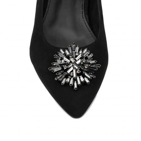 Damen Ballerinas 1313 schwarz Velours