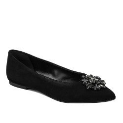 Damen Ballerinas 1313 schwarz Velours