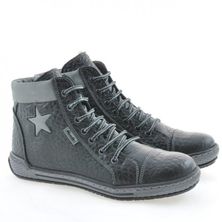 Damenstiefel 3274 schwarz+grau
