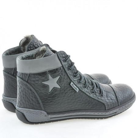 Damenstiefel 3274 schwarz+grau