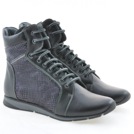 Damenstiefeletten 3275 in Schwarz kombiniert