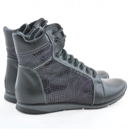 Damenstiefeletten 3275 in Schwarz kombiniert
