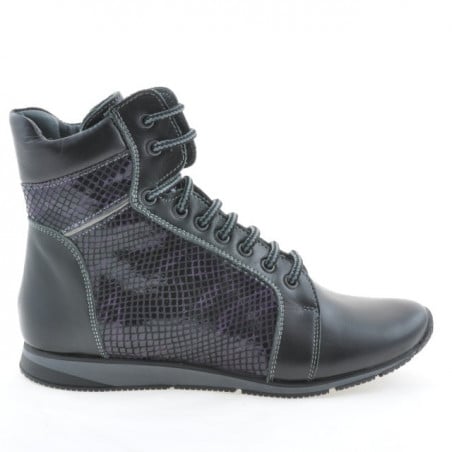 Damenstiefeletten 3275 in Schwarz kombiniert