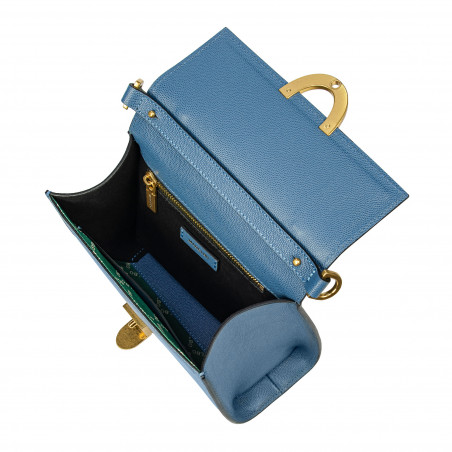 Damentasche Schultertasche 032g blau Kaviar