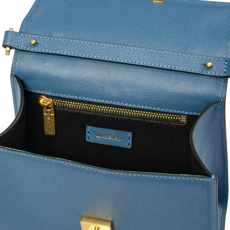Damentasche Schultertasche 032g blau Kaviar
