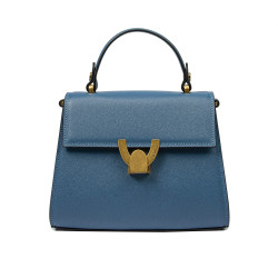 Damentasche Schultertasche 032g blau Kaviar