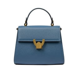 Damentasche Schultertasche 032g blau Kaviar