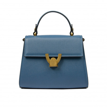 Damentasche Schultertasche 032g blau Kaviar