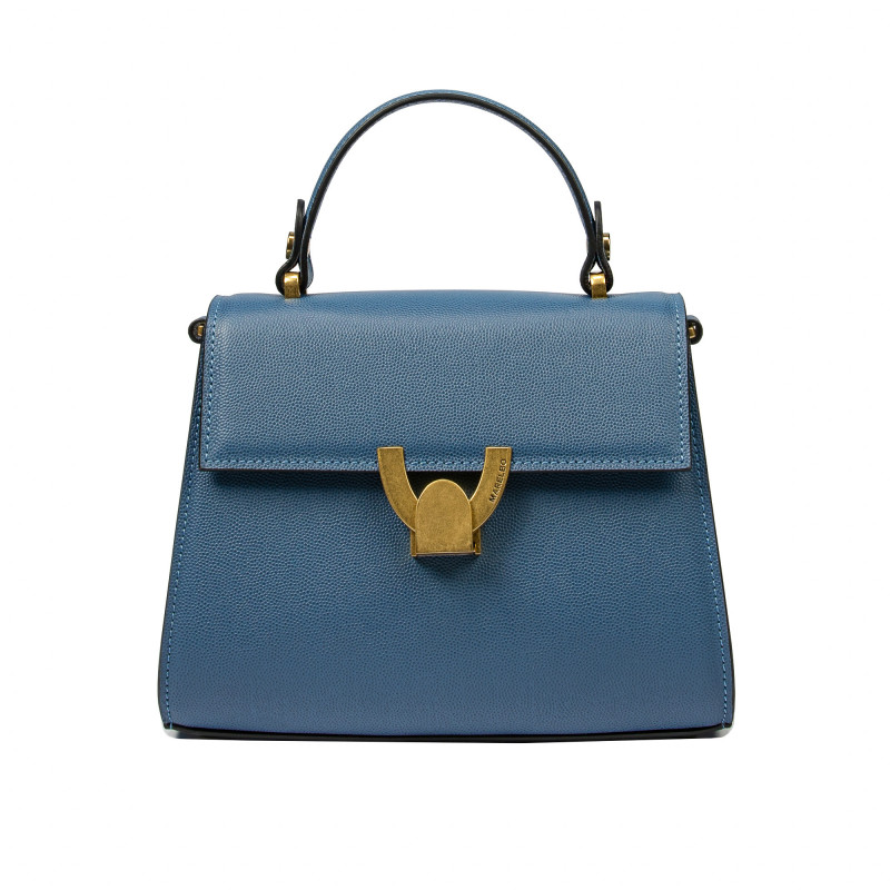 Damentasche Schultertasche 032g blau Kaviar