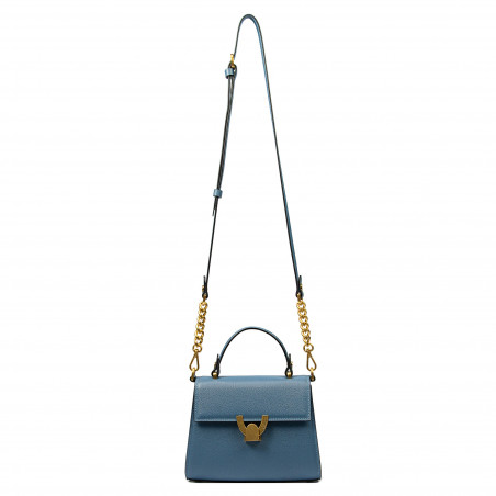 Damentasche Schultertasche 032g blau Kaviar