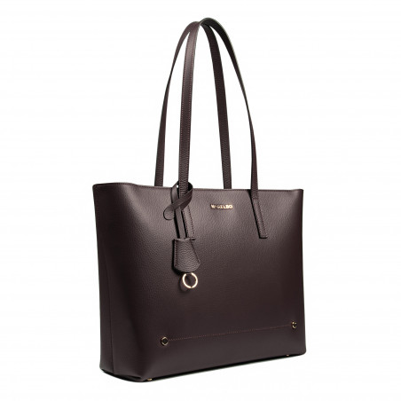 Damen-Schultertasche 034g Dunkelbraun