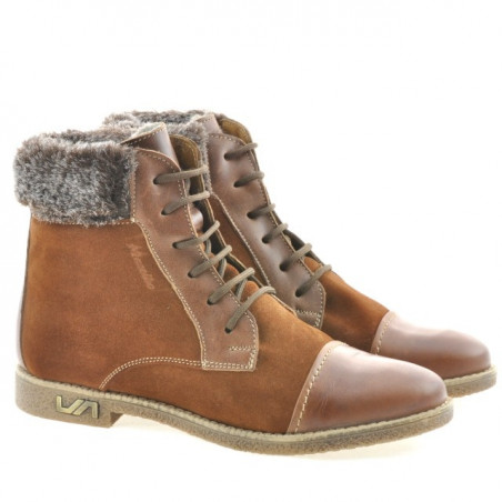 Damenstiefel 3281 braun kombiniert