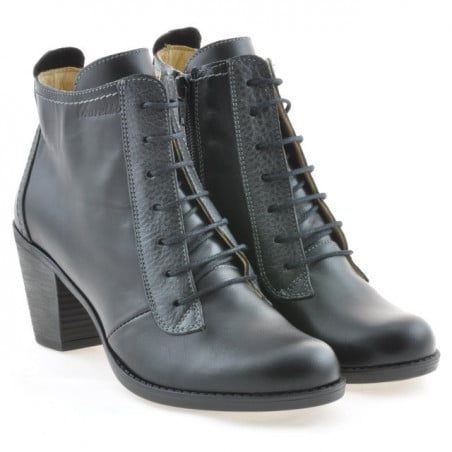 Damenstiefel 3270 schwarz+grau