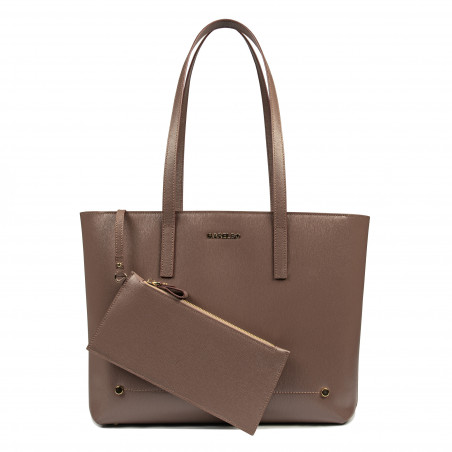 Damentasche Schultertasche 030g Cappuccino Safiano