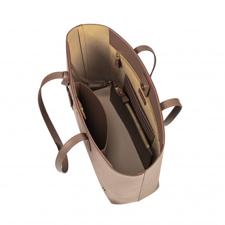 Damentasche Schultertasche 030g Cappuccino Safiano