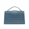 Damentasche Schultertasche 028g Croco Blau