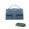 Damentasche Schultertasche 028g Croco Blau