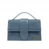 Damentasche Schultertasche 028g Croco Blau