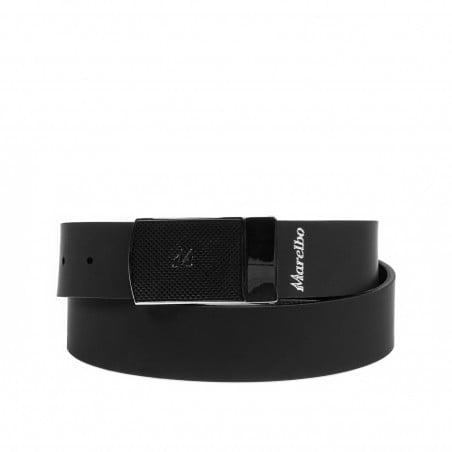 Herrengürtel 62b zweifarbig biz blau+schwarz matt