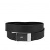 Herren-Gürtel 62b zweifarbig biz schwarz+schwarz matt