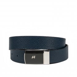 Herrengürtel 62b zweifarbig biz blau+schwarz matt