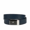 Herrengürtel 62b zweifarbig biz blau+schwarz matt