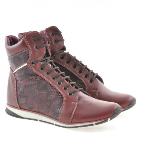 Damenstiefel 3275 bordeaux kombiniert