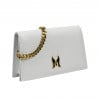 Damen Schultertasche 029g Kroko Weiß