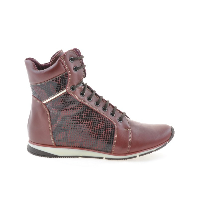 Damenstiefel 3275 bordeaux kombiniert