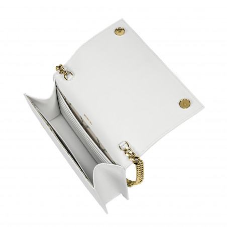 Damen Schultertasche 029g Kroko Weiß