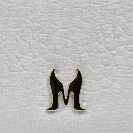 Damen Schultertasche 029g Kroko Weiß