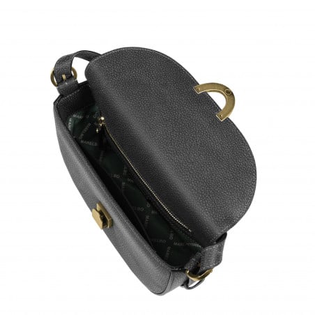 Schultertasche Damen 035g Schwarz kombiniert
