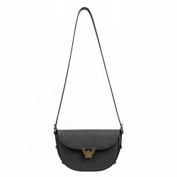 Schultertasche Damen 035g Schwarz kombiniert