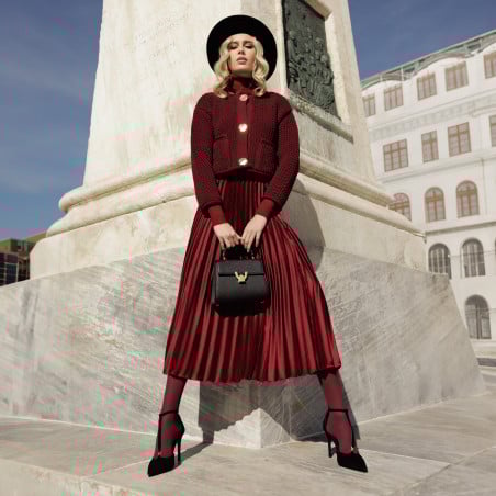Elegante Damenschuhe 1323 schwarzer Velours