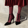 Elegante Damenschuhe 1323 schwarzer Velours