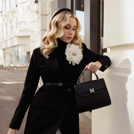 Damen-Gürtel 42-1m schwarz geprägt lifestyle