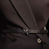 Damen-Gürtel 42-1m schwarz geprägt lifestyle
