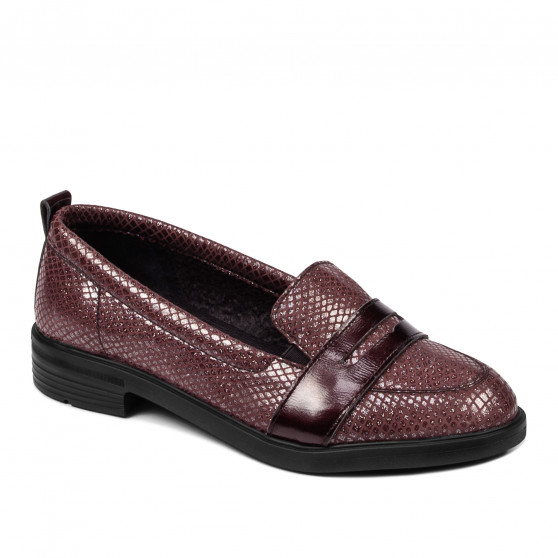 Damen Casual/Elegante Schuhe 6037 Bordo Perlmutt Kombiniert