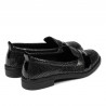 Damen Freizeitschuhe/elegante Schuhe 6037 in schwarz schimmernd kombiniert