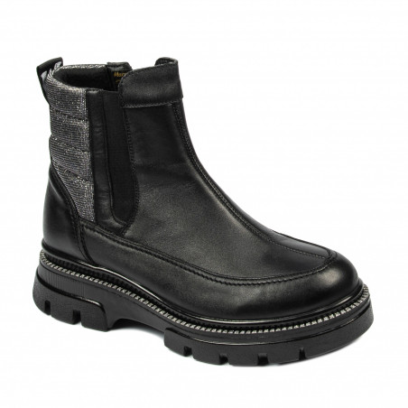 Damenstiefel 3357 schwarz kombiniert
