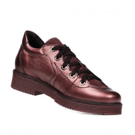 Damen Freizeitschuhe 6026 Bordeaux Perlmutt kombiniert