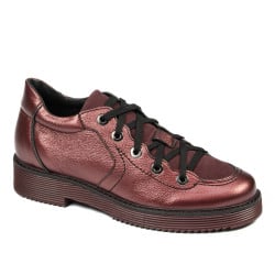 Damen Freizeitschuhe 6026 Bordeaux Perlmutt kombiniert