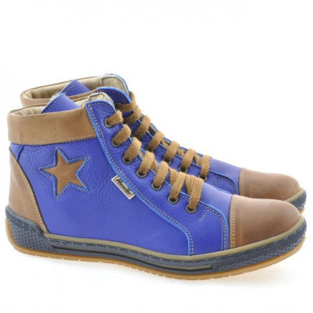 Damenstiefel 3274 indigo+braun