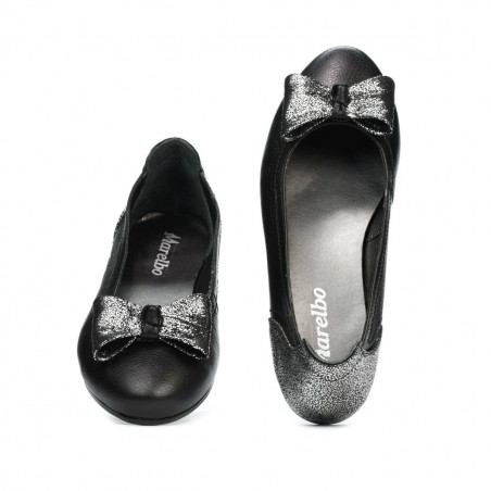 Damen Ballerinas 6014 schwarz kombiniert