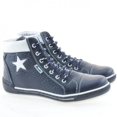 Damenstiefeletten 3274 Indigo+Weiß