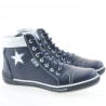 Damenstiefeletten 3274 Indigo+Weiß