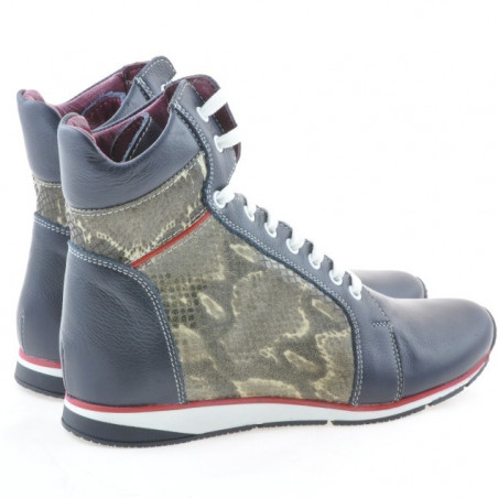 Damenstiefel 3275 kobaltblau kombiniert